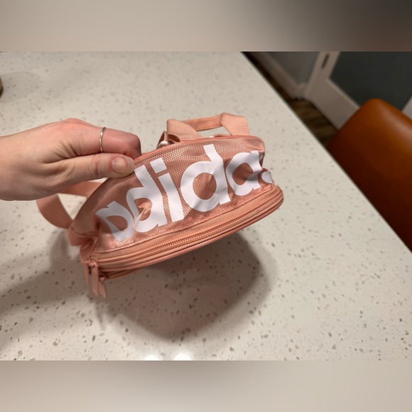 Pink Adidas Mini Backpack/Purse for Every Day Use with Two Zipper Pockets - Picture 5 of 6
